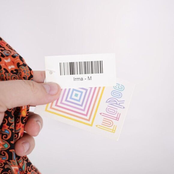 NEW LuLaRoe Irma Loose Orange Tunic Top Long Shirt Tail Top‎ Medium Boat - Picture 3 of 9